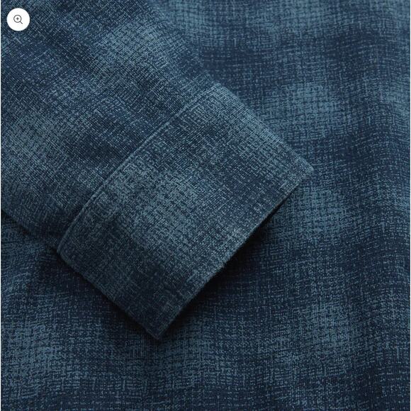 NWT RRL BY RALPH LAUREN Plaid-Print Jersey Popover Workshirt Navy/Blue Medium - Picture 3 of 13